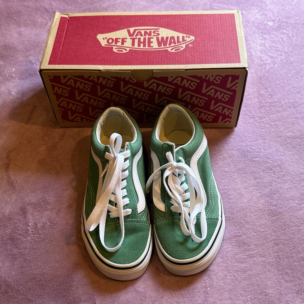 Vans in Green and White